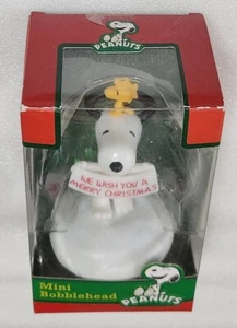 NEW Peanuts Snoopy Woodstock Sears 4/20/12 Christmas Holiday Mini Bobblehead  - Picture 1 of 6