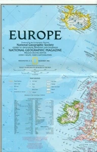 VINTAGE-NATIONAL GEOGRAPHIC MAP-EUROPE-1992 - Picture 1 of 1