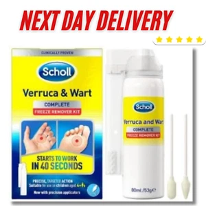Scholl Verruca & Wart Complete Freeze Remover Kit, 80Ml Verucca Freeze Treatment - Picture 1 of 8