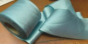 Silk Ribbon 2.5" on the Bias Hand dyed 1yd Made in USA Blue Skies