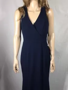 Langes Damenkleid neu mit Etikett Xscape marineblau Seitenschlitz Größe 6 - Bild 1 von 9