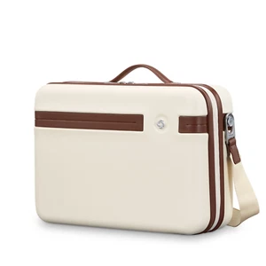 Samsonite Virtuosa Train Case White Hard Shell Crossbody Makeup Bag NWT $99 MSRP - Picture 1 of 14