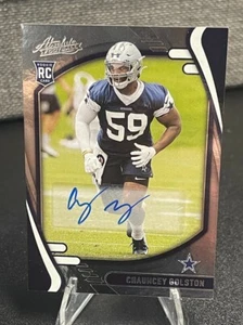Panini Absolute Signature Rookies 2021 #192 Chauncey Golston AU - Imagen 1 de 2