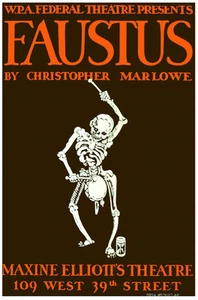 Theater POSTER.Home wall.Faustus.Skull.Vintage Room Art Decor384i - Picture 1 of 1