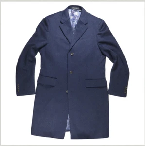 Indochino Mens Coat 42 L Navy Wool Cashmere Dress Classic Jacket Winter Fall NEW - Picture 1 of 9
