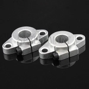 2 PCS SHF12 12mm Aluminum Rod Holder Linear Rail Shaft Guide Support CNC Bearing - Picture 1 of 4
