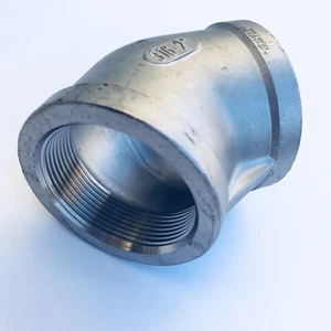CODO 45° GRADOS FNTP 2" TUBO TAMAÑO SP-114-150 ACERO INOXIDABLE 316 - Imagen 1 de 8