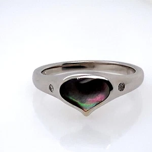 Kabana Mother of Pearl Diamond 14K White Gold Ring DG7076528 - Picture 1 of 6