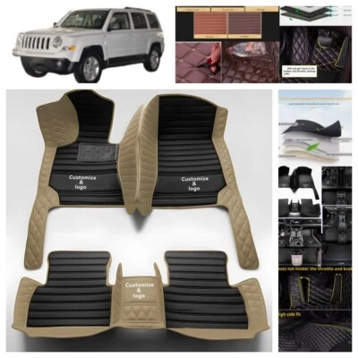 For Jeep Patriot 2007-2017 Car Floor Mats All Weather Custom Luxury Carpets Mats - Imagem 1 de 4