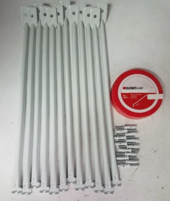 Lot of 12 ClosetMaid 21775 12" Support Brackets For 12" Wire Shelf  W/anchors - Image 1 of 2