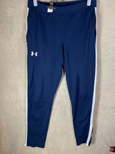 Under Armour Drawstring Track Pants Size L Mens Blue Activewear - Picture 1 of 12