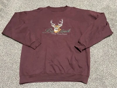 Sudadera de Colección Big Buck Rocky Mountain Cola Blanca Bordada Cuello Redondo Para Hombre’s XL Foto 1 de 4