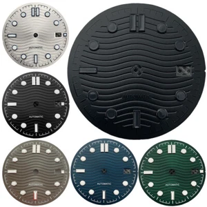 31mm Sterile Black Blue Gray White Watch dial Fit NH35 NH36 ETA 2824 Miyota 8215 - Picture 1 of 13