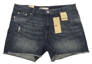 NWT Levi's Women 16 33 4" Mid-Rise Cutoff Denim Short Icon Stretch 519910003 - Picture 1 of 15