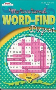 KAPPA MOTIVATIONAL QUOTES WORD FIND DIGEST WORD SEARCH FUN PUZZLE BOOK VOLUME 6 - Picture 1 of 1