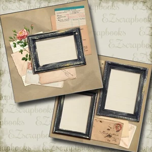 Library Cards - 2 Premade Scrapbook Pages - EZ Layout 5746 - Picture 1 of 2