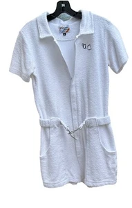 VolcanoDesigns James Bond Wht French Terry Goldfinger Unisex Jumpsuit PreOwned S - Picture 1 of 8
