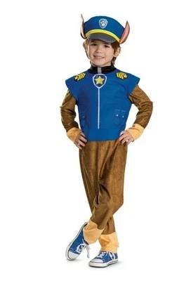 NUEVO CON ETIQUETAS Paw Patrol Chase Halloween Disfraz Niños Pequeño 6/7 Mono Tocado 2 piezas Foto 1 de 4