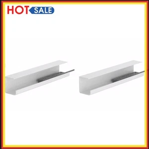 Under Desk Cable Management Tray Cord Organizer for Home Office (White) - Afbeelding 1 van 9