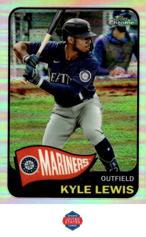 2021 Topps #TH65-1 Kyle Lewis 1965 Topps Redux Chrome - Image 1 of 2