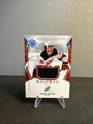 2021 Ultimate Collection - Dawson Mercer - Player Worn Rookie Jersey (RC, MEM) - Image 1 of 2