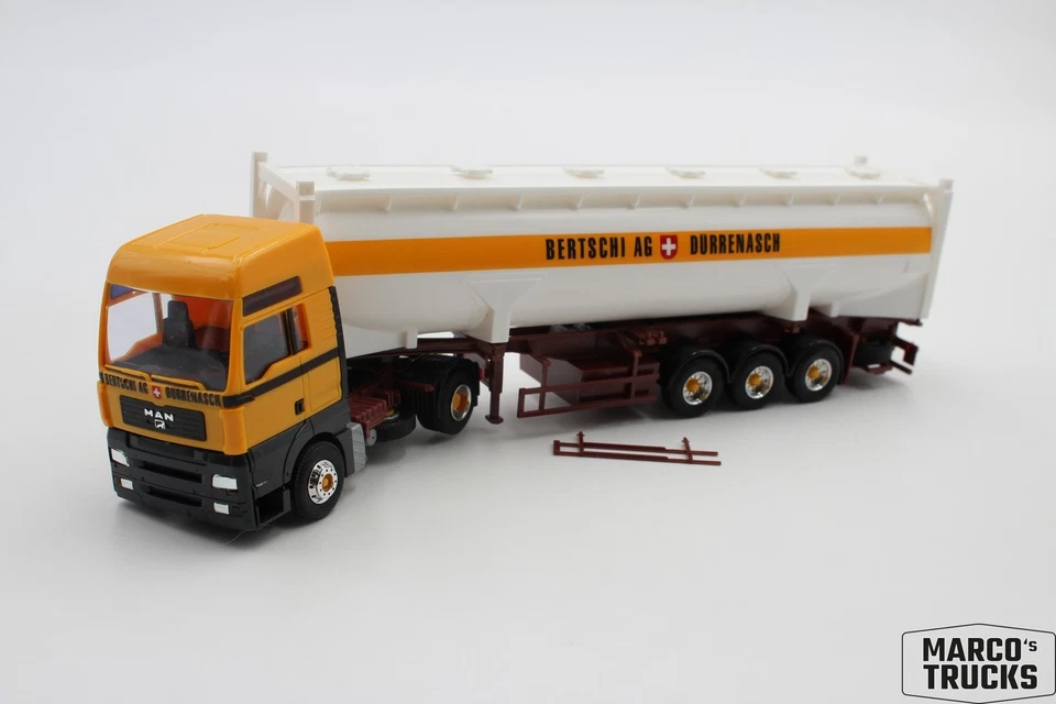 AWM MAN TGX tank container semi-trailer truck "Bertschi Dürrenäsch" 1:87 /AW3190 - Image 1 of 1