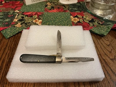 Navaja de bolsillo vintage Camillus de 2 hojas para electricistas, como está usada Foto 1 de 4