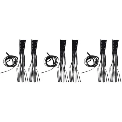 3 Paare Motorrad Lenker Griffe Quaste Kunstleder Bremshebelabdeckung Fransen - Bild 1 von 4