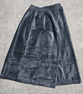 Toalla envolvente corporal baño piscina spa vestuario 100 % algodón cubierta ajustable negra Foto 1 de 4