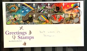 British GB FDC - First Day Cover - Greetings Stamps 1991 Stamps Postmark No8 - Picture 1 of 2