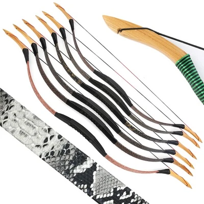 Archery Traditional Bow Recurve Wooden Horsebow 12-50lbs Bow Hunting Shooting - Image 1 of 4