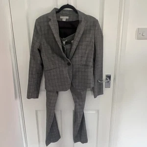 H&M Grey Ladies Suit Jacket Size Eur 40 And Trousers Size Eur 38 - Picture 1 of 4