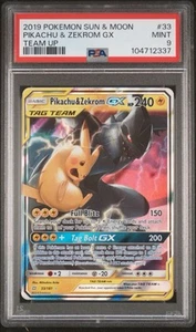2019 Pokemon Sun & Moon TEAM UP PIKACHU & ZEKROM GX PSA 8 33/181 - Picture 1 of 2