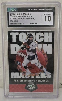 Panini Mosaic Touchdown Masters Prizm Peyton Manning 2020 CGC 10 GEMA como nuevo patio Foto 1 de 2
