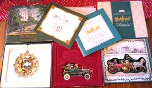2001, 2005 & 2013 White House Historical Association Christmas Ornaments - Picture 1 of 2