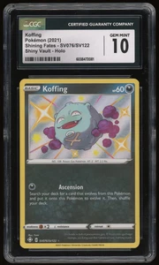 2021 POKEMON SHINING FATES SHINY VAULT SV076/SV122 KOFFING HOLO CGC 10 - Picture 1 of 2