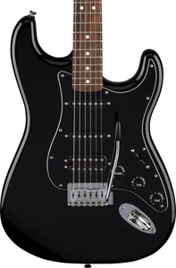 Fender Standard Stratocaster HSS, Laurel Fingerboard, Black Pickguard - Black - Picture 1 of 5