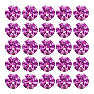 2.19 Ct IF [25 Pcs Lot] Very good Round Diamond Cut 2.7 MM Pink Pink Sapphire - Foto 1 di 5