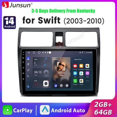 2+64G Carplay Android 14 Car Stereo Radio GPS Navi WIFI For Suzuki Swift 2003-10 Foto 1 de 4