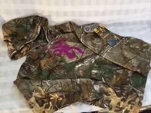 Real Tree Sweatshirt Women Medium Brown Hoodie Pink Camo Fatigues Pullover,G1 - Picture 1 of 8
