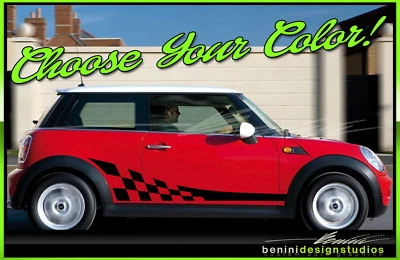Vinyl Graphics Stripes Decals Fits Mini Cooper R50 R56 F55 2002 2009 02 - Imagem 1 de 2