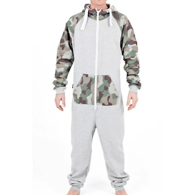 Mono Unisex Para Hombre Pijama Adulto Con Capucha Una Pieza Mono Todo en Uno Foto 1 de 2