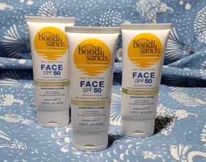 3 Bondi Sands FACE SPF 50 Fragrance Free Sunscreen Daily Lotion 2.53oz Exp 2026 - Picture 1 of 5