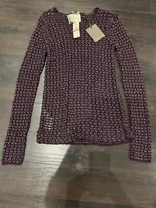 NWT Tommy Bahama Women’s Beach Top Plum Purple & Metallic! Size XS ($138 MSRP) - Picture 1 of 6