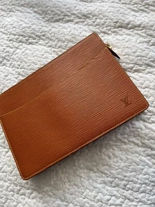 Vintage LOUIS VUITTON Epi Pochette Homme Clutch Tasche Gold LV GARANTIERT AUTHENTISCH - Bild 1 von 19