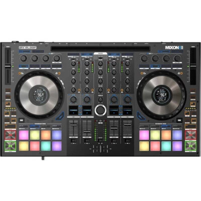 Reloop Mixon 8 Pro 4-Channel Professional Hybrid DJ Controller, Black - Image 1 of 4