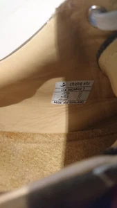 Halbschuhe Dux Chung Shi Gr. 7 (40-40,5) olivgün beige echtes Leder - Bild 1 von 4