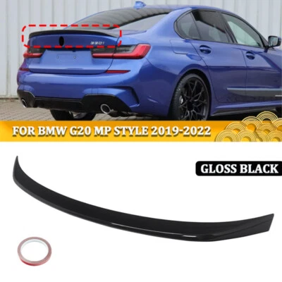 For BMW 2019-2022 G20 MP Style 330i M340i M3 G80 Rear Trunk Spoiler Gloss Black - Image 1 of 4