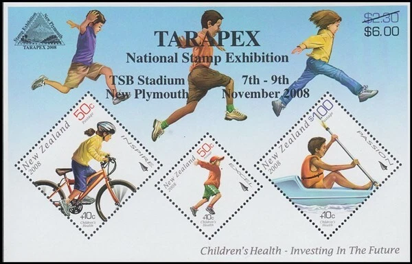 NEW ZEALAND TARAPEX 2008 SPECIAL OVPT HEALTH M/S MNH (ID:83/MS58/1) - Image 1 of 1