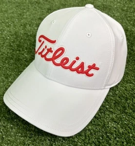 Titleist Players Performance Ball Marker Golf Hat NEW Adjustable White Red - Picture 1 of 4